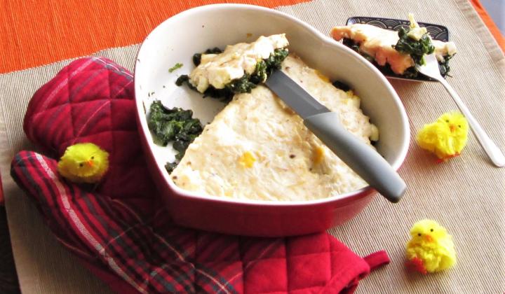 Jak zapéct špenát s vejci pod bešamelovou peřinkou | recept