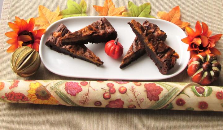 Jak upéct čokoládový brownie dort s dýňovou cheesecake nádivkou | recept Jak upéct čokoládový brownie dort s dýňovou cheesecake nádivkou | recept