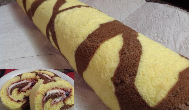 Jak upéct piškotovou roládu Žirafí krk | recept